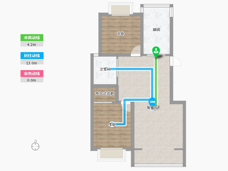 浙江省-杭州市-东新园新湖苑-71.47-户型库-动静线