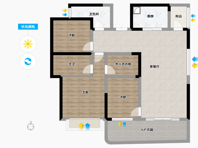 四川省-成都市-天府公园未来城-107.98-户型库-采光通风