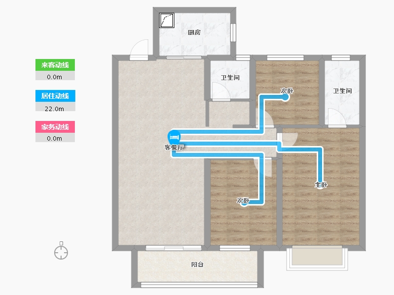 河北省-邢台市-公元壹号院-90.00-户型库-动静线