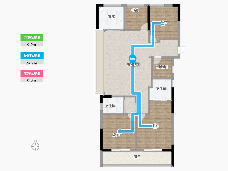 浙江省-杭州市-大家中天·春樾星宸-105.00-户型库-动静线