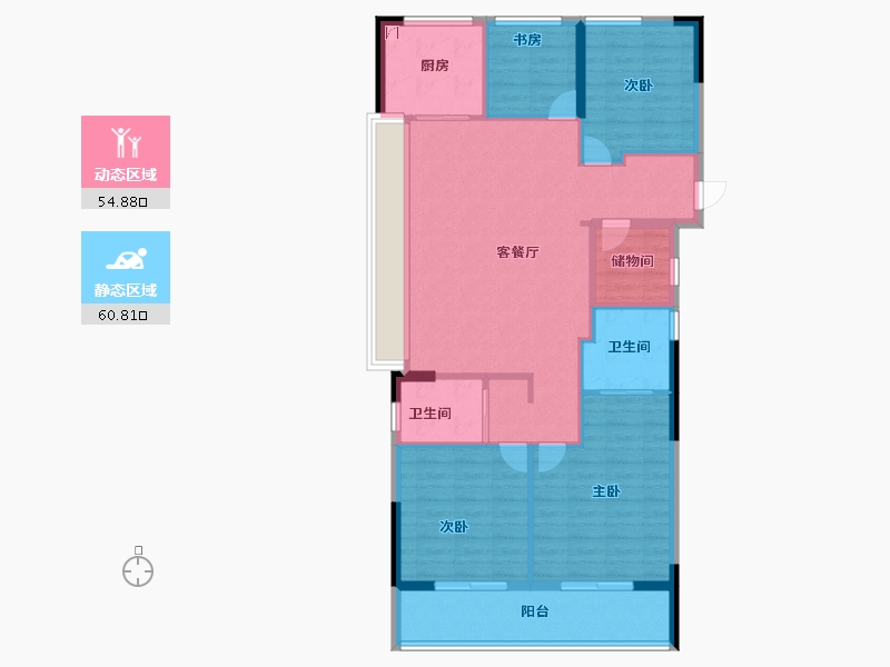 浙江省-杭州市-大家中天·春樾星宸-105.00-户型库-动静分区