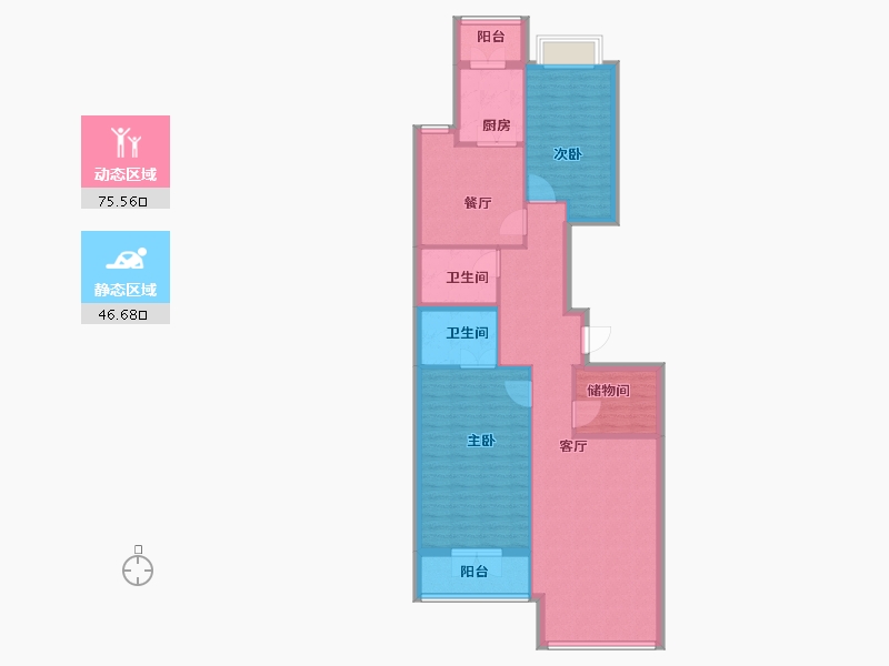 北京-北京市-新怡家园-111.00-户型库-动静分区