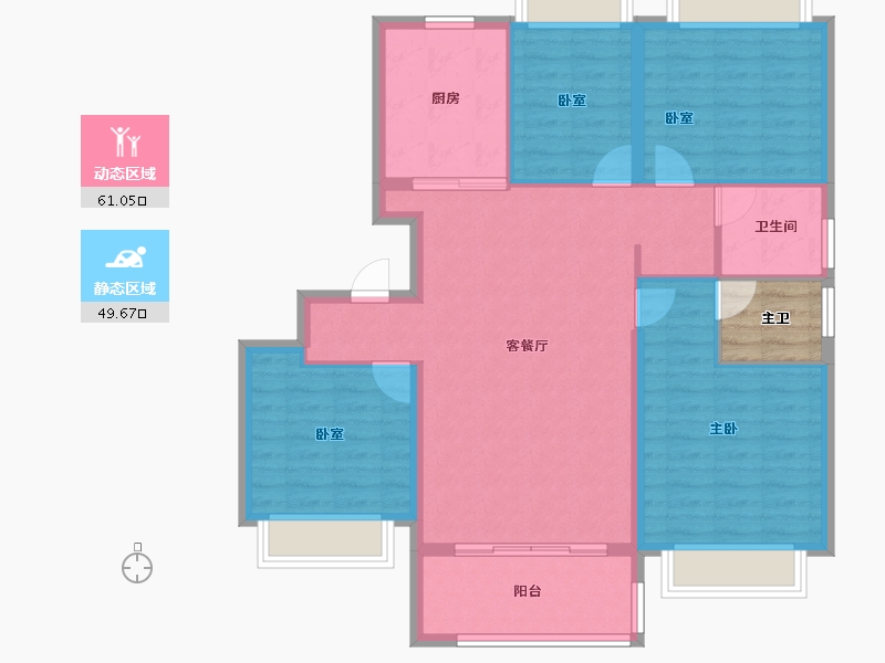 上海-上海市-大华朗香公园映-103.78-户型库-动静分区