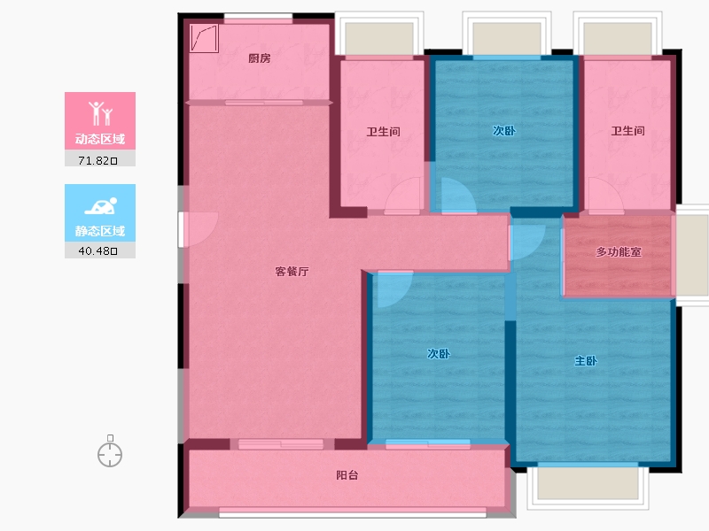 湖北省-武汉市-大华锦绣时代-100.00-户型库-动静分区