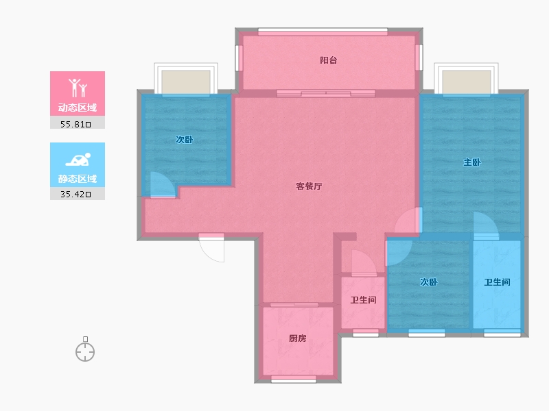 江苏省-连云港市-观岚铭著-103.26-户型库-动静分区