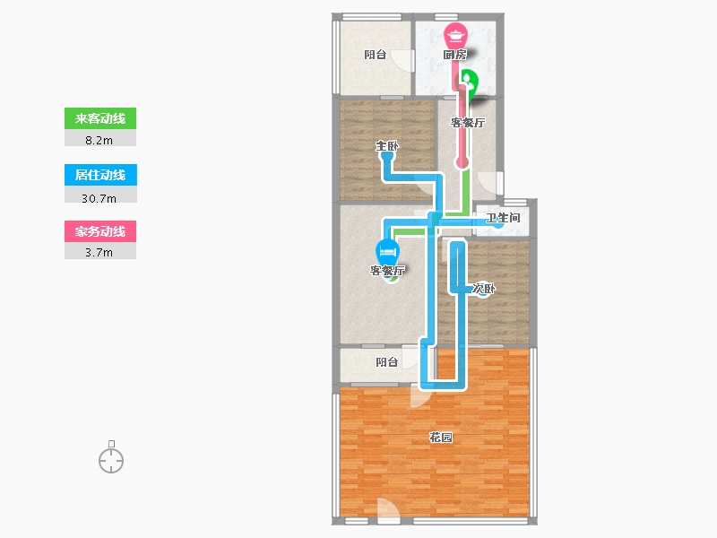 江苏省-苏州市-苏医新村-70.00-户型库-动静线