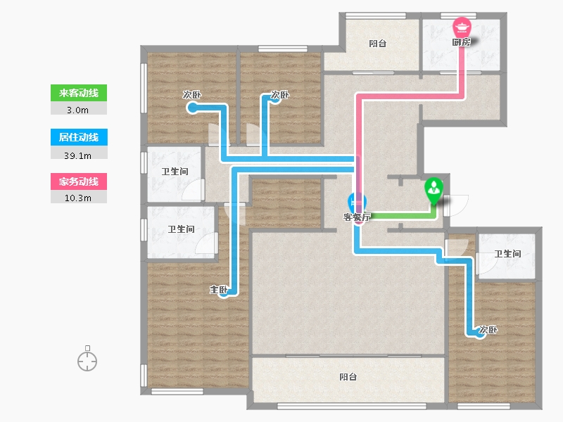 陕西省-西安市-曲江大城-170.00-户型库-动静线