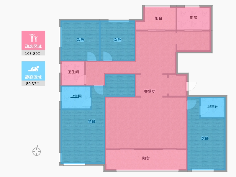 陕西省-西安市-曲江大城-170.00-户型库-动静分区