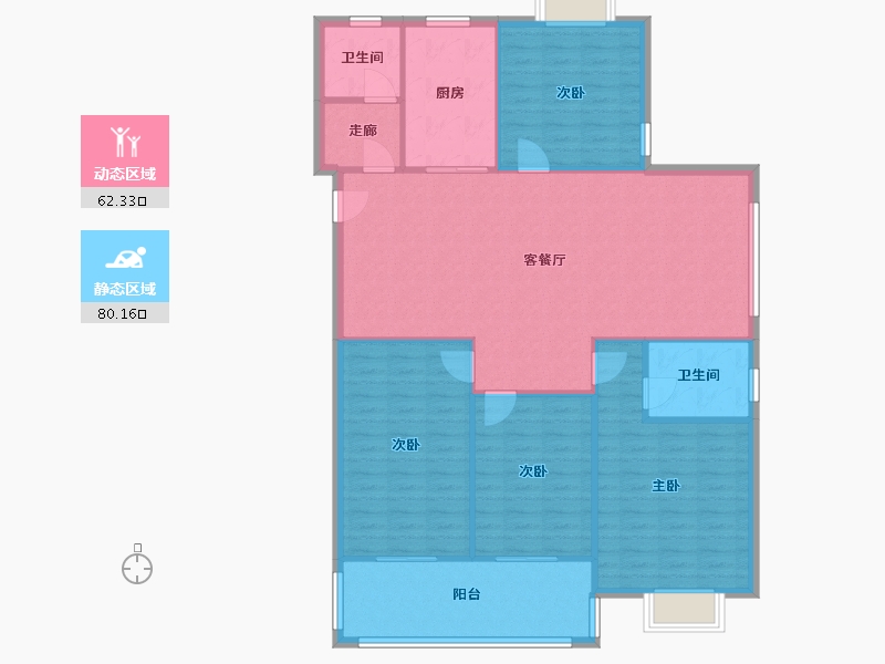 江苏省-常州市-逸兴聚缘公寓-132.04-户型库-动静分区