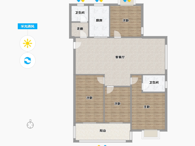 江苏省-常州市-逸兴聚缘公寓-132.04-户型库-采光通风