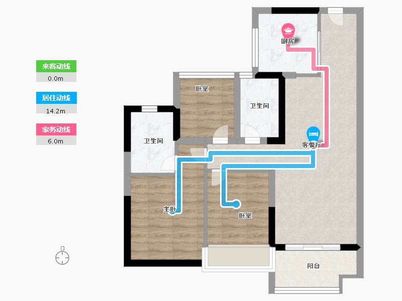 广东省-佛山市-保利H+-67.19-户型库-动静线