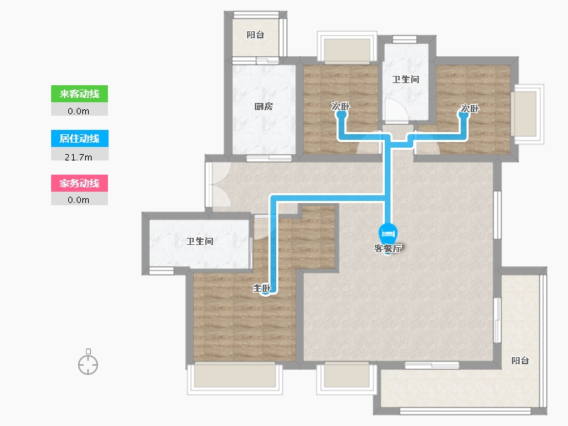 云南省-昆明市-富康城紫悦府-104.72-户型库-动静线