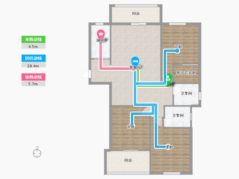 江西省-上饶市-龙华凤凰城-126.17-户型库-动静线