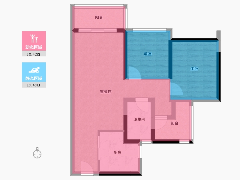 广东省-佛山市-新希望悦珑湾-61.26-户型库-动静分区