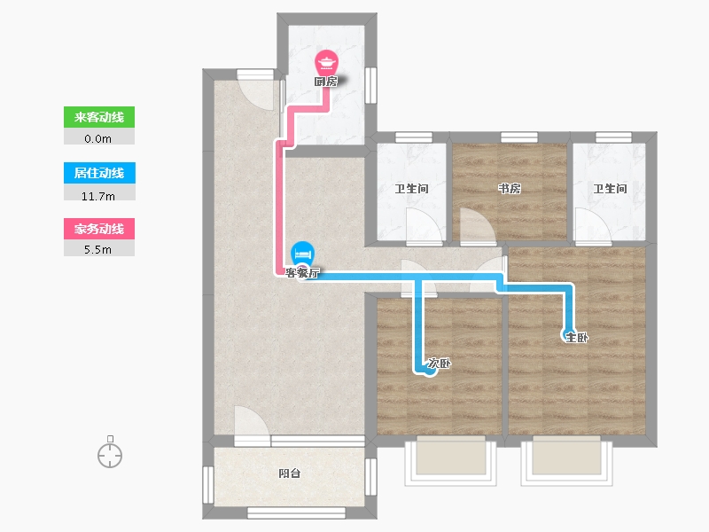 湖北省-武汉市-中建福地星城-73.46-户型库-动静线