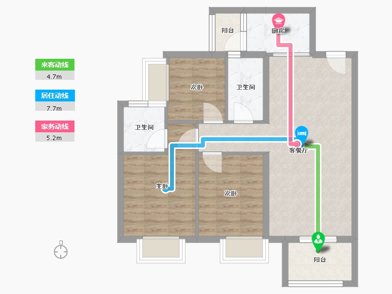 广西壮族自治区-柳州市-君悦天御-76.00-户型库-动静线