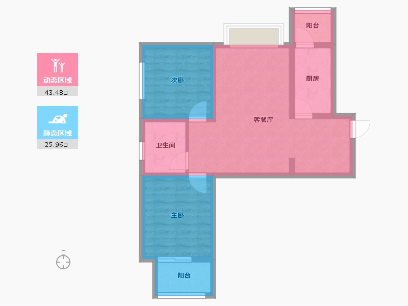 山西省-太原市-华峪南区-60.99-户型库-动静分区