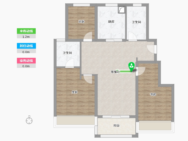 上海-上海市-招商璀璨公馆-84.00-户型库-动静线