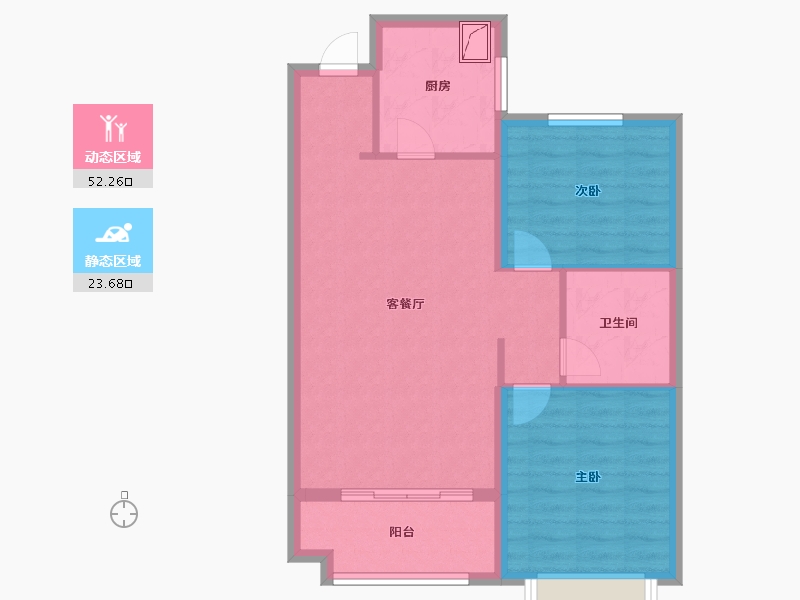 山西省-太原市-华峪南区-68.00-户型库-动静分区