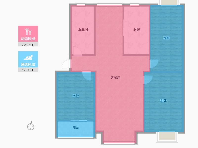 山东省-东营市-新胜家园-117.91-户型库-动静分区