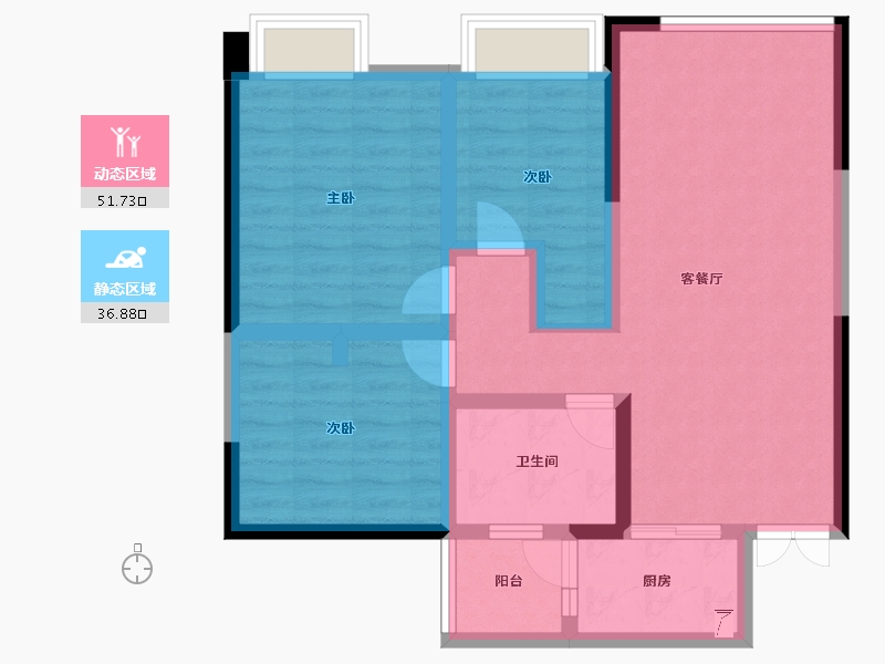 四川省-成都市-天府天玺-78.18-户型库-动静分区