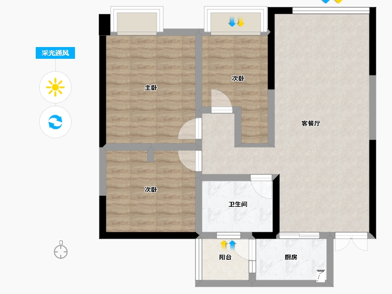 四川省-成都市-天府天玺-78.18-户型库-采光通风