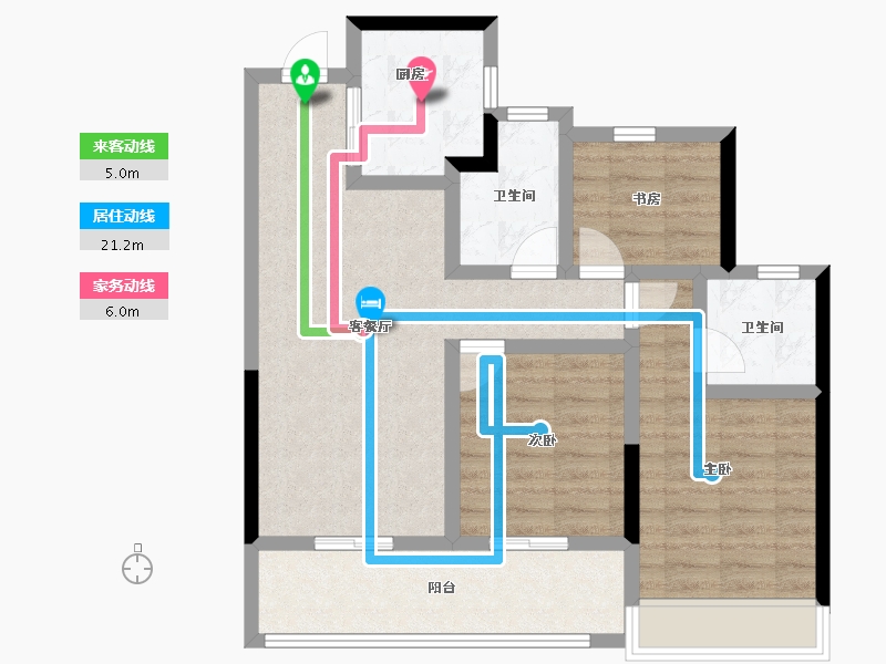 浙江省-杭州市-春风长住·晴翠秋时府-78.15-户型库-动静线