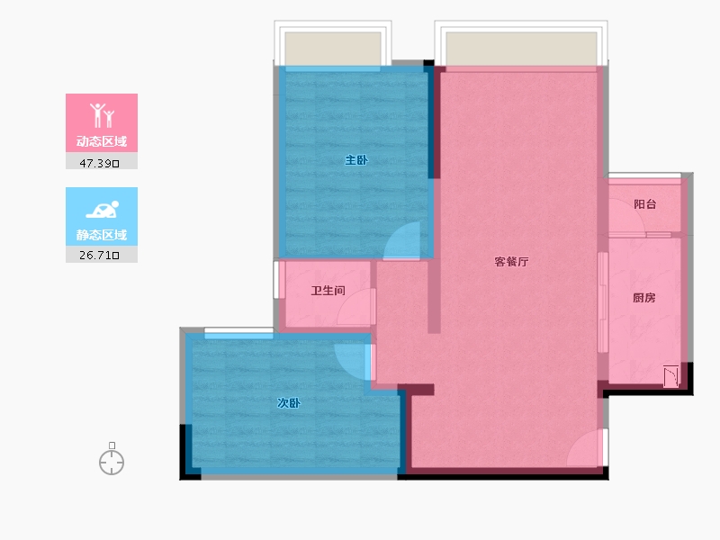 四川省-成都市-川网国际花园-66.06-户型库-动静分区