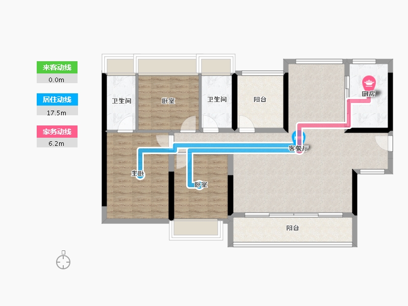 广东省-佛山市-新希望悦珑湾-103.67-户型库-动静线