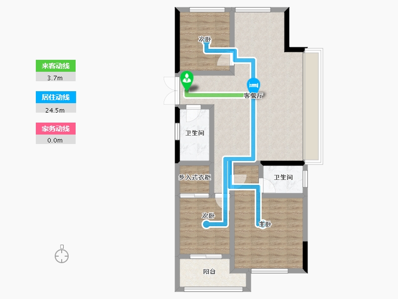 浙江省-杭州市-融悦天辰府-85.33-户型库-动静线