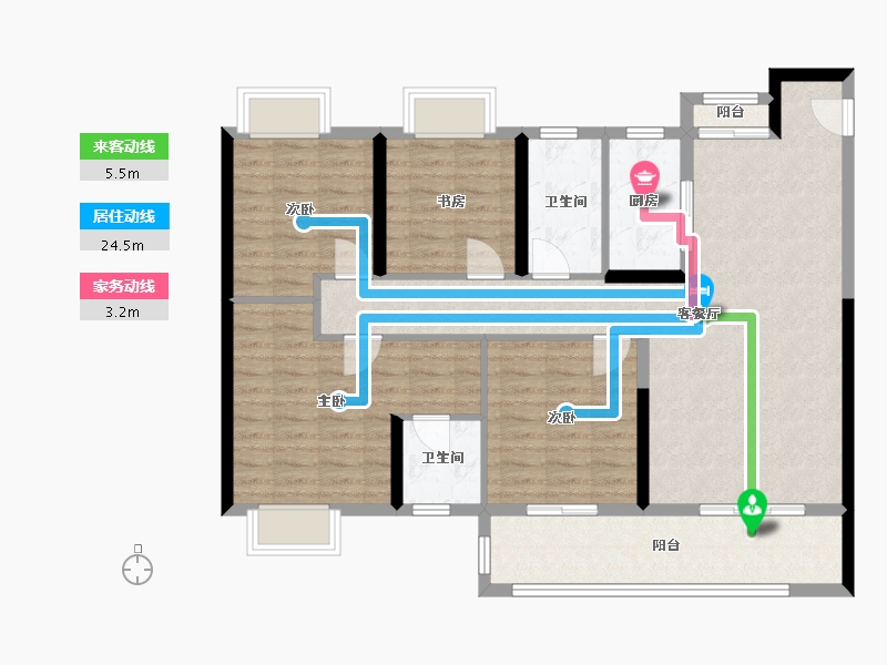 江西省-南昌市-赣电东方城-108.38-户型库-动静线