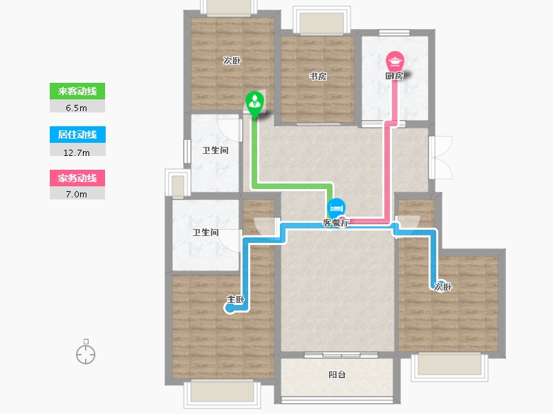 上海-上海市-天安1号-117.60-户型库-动静线