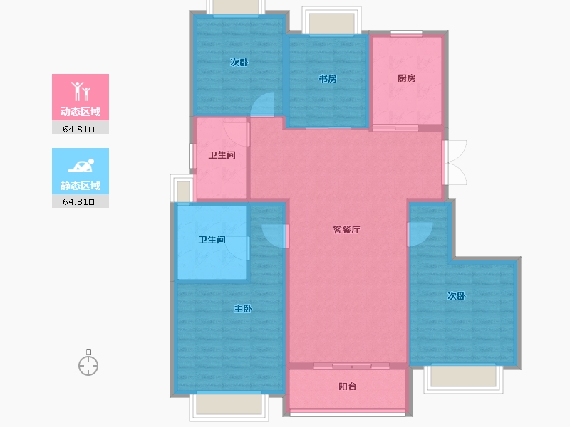 上海-上海市-天安1号-117.60-户型库-动静分区