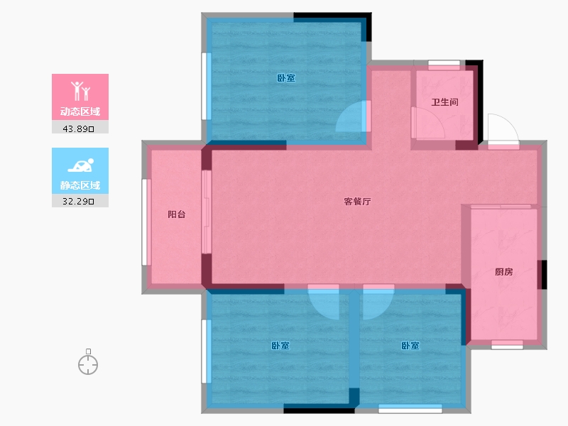 四川省-宜宾市-新城首席-67.12-户型库-动静分区