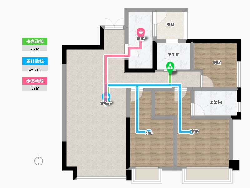 四川省-成都市-天府天玺-87.64-户型库-动静线