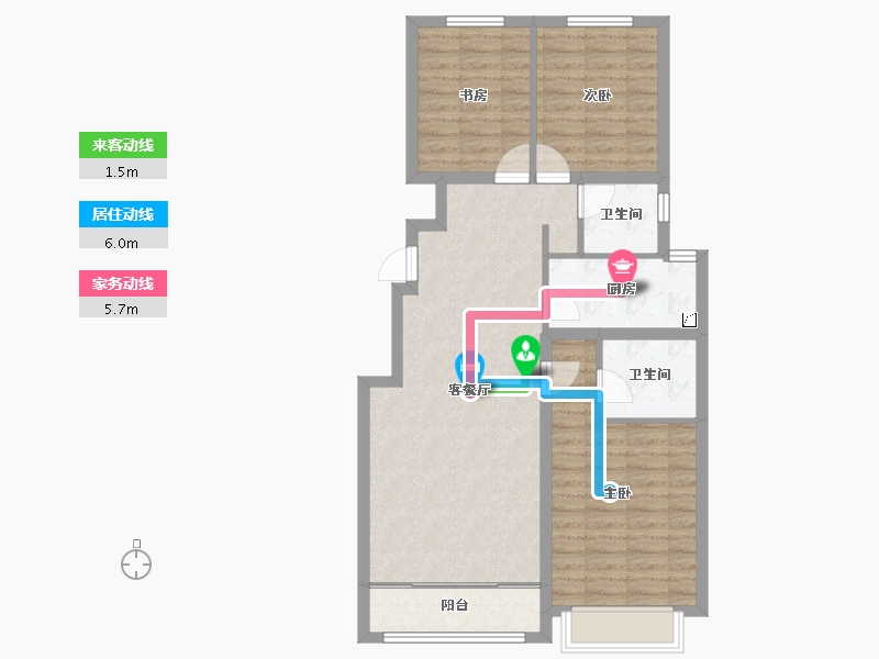 山西省-大同市-学林壹号-84.91-户型库-动静线