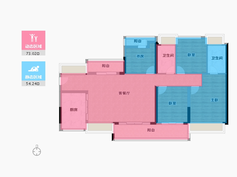 广东省-佛山市-顺德华润置地广场-114.48-户型库-动静分区