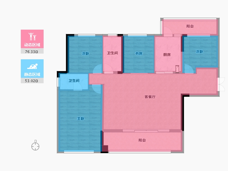 四川省-成都市-中国铁建新川樾-116.38-户型库-动静分区