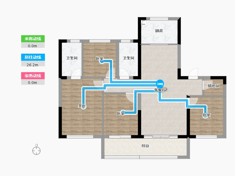 浙江省-宁波市-保利臻誉-101.23-户型库-动静线