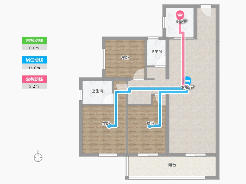 甘肃省-兰州市-创佳城年华-92.01-户型库-动静线