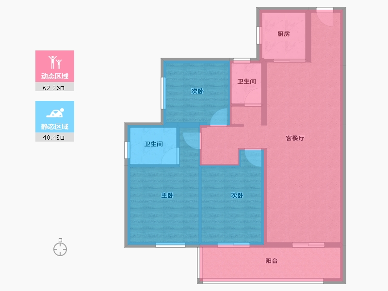 甘肃省-兰州市-创佳城年华-92.01-户型库-动静分区