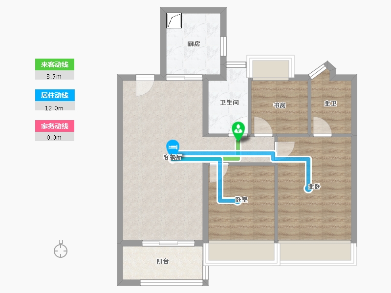 上海-上海市-建发熙和府-74.25-户型库-动静线