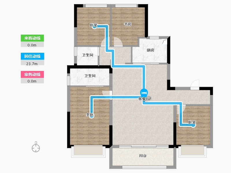 浙江省-宁波市-国贸雍上-116.76-户型库-动静线