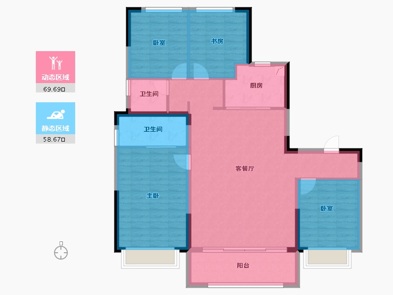 浙江省-宁波市-国贸雍上-116.76-户型库-动静分区