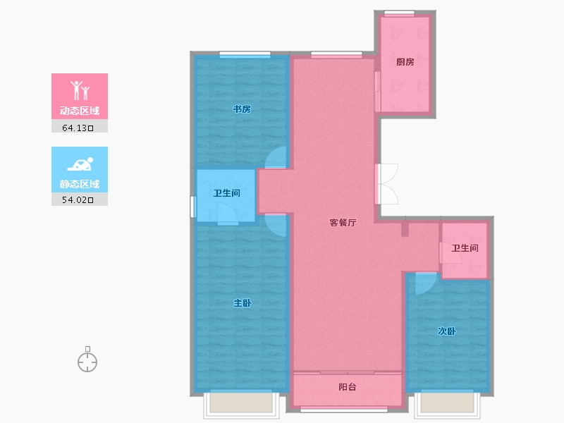 山西省-大同市-学林壹号-107.17-户型库-动静分区