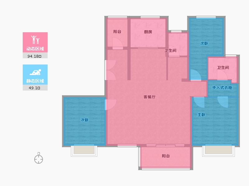 河南省-开封市-晖达紫誉府-130.00-户型库-动静分区