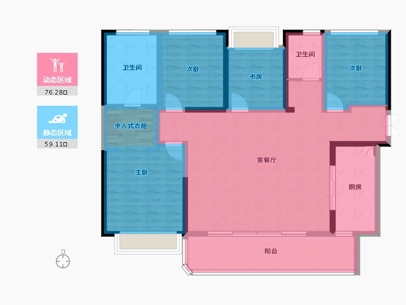 四川省-成都市-天府公园未来城-121.61-户型库-动静分区