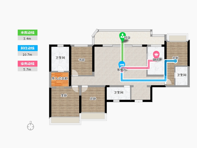 四川省-成都市-天府公园未来城-135.93-户型库-动静线