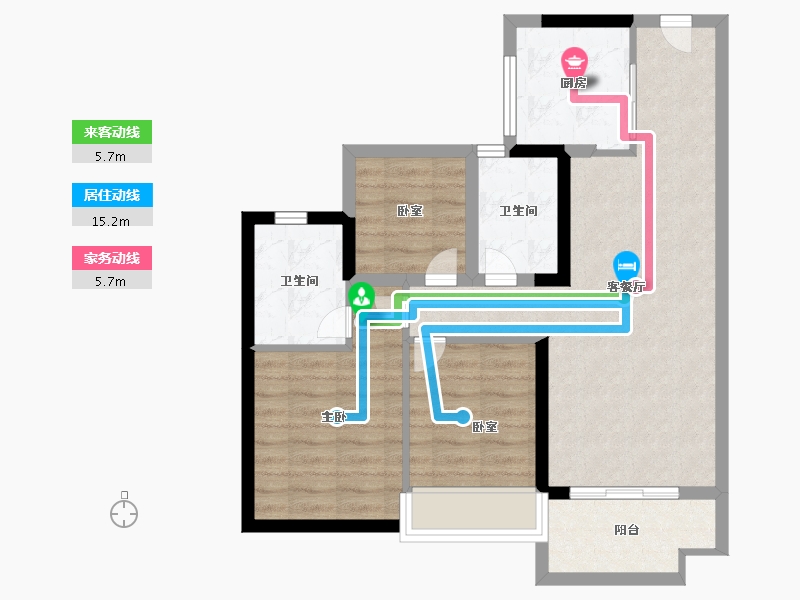 广东省-佛山市-保利H+-71.19-户型库-动静线