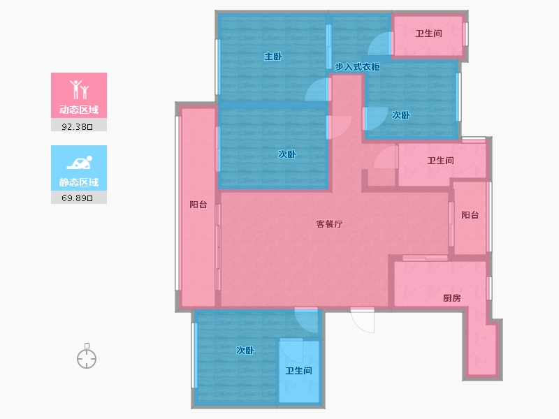 山东省-济宁市-金珠西路1号院-145.00-户型库-动静分区